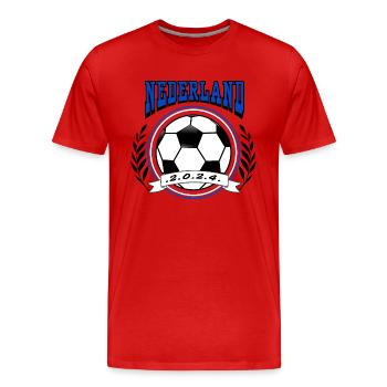 Netherlands Football Retro College Style Trend - Men's Premium Organic T-Shirt - red - Front - Damien (186cm)