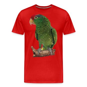 Der Tamaulipas-Papagei - Männer Premium Bio T-Shirt - Rot - Vorne - Damien (186cm)