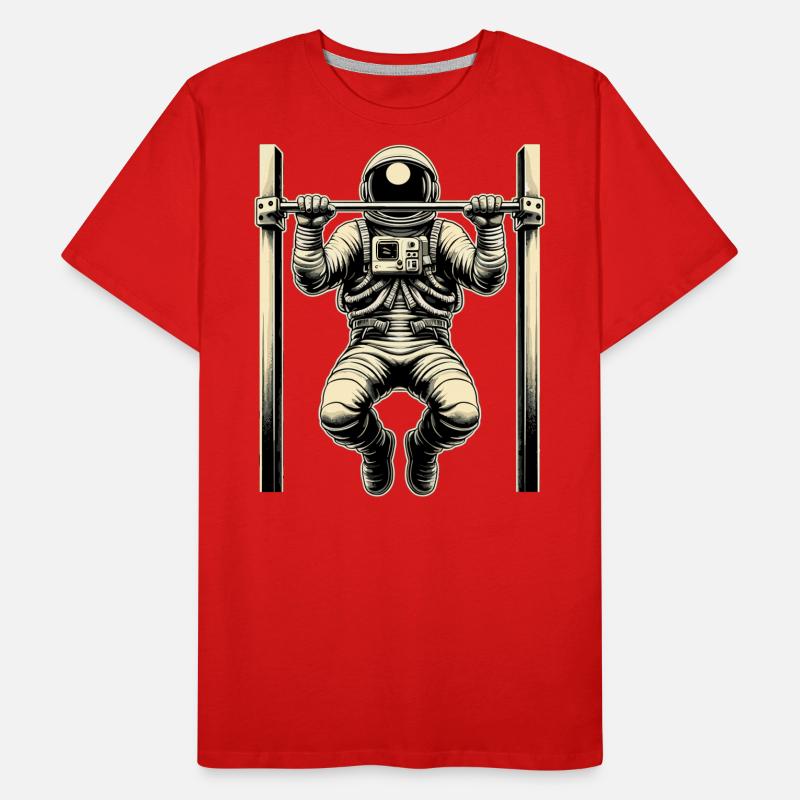Gymnastique suédoise Astronaute Pull-ups Cadeau T-shirt bio Premium Homme