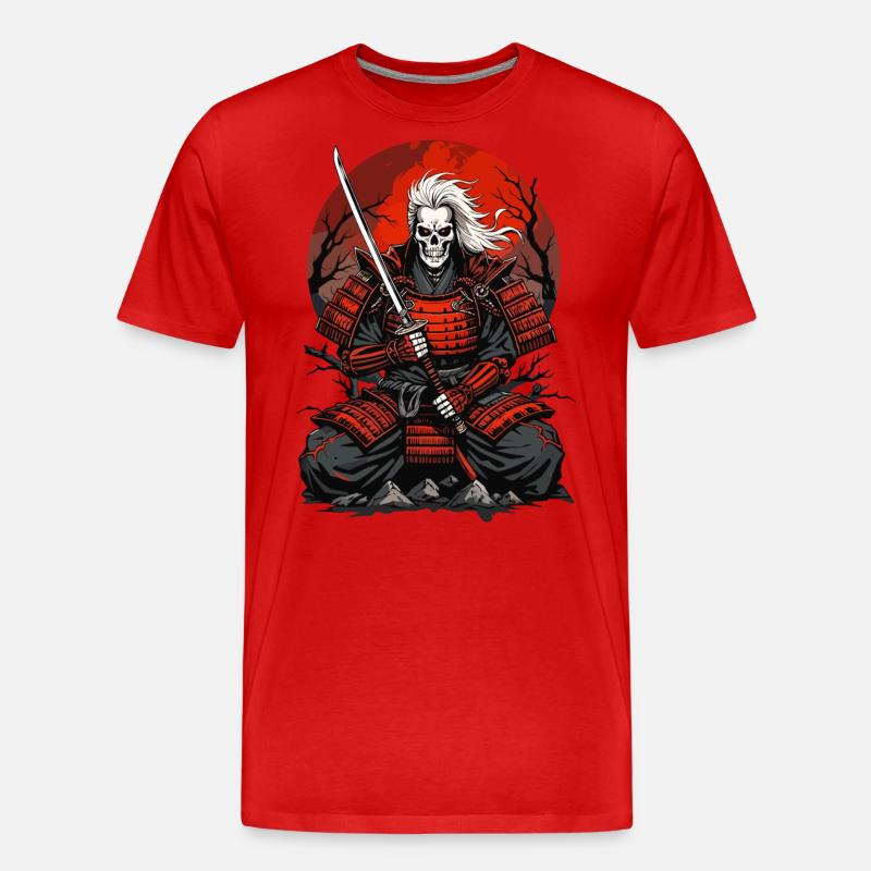 Uralte Samurai - Männer Premium Bio T-Shirt - Rot