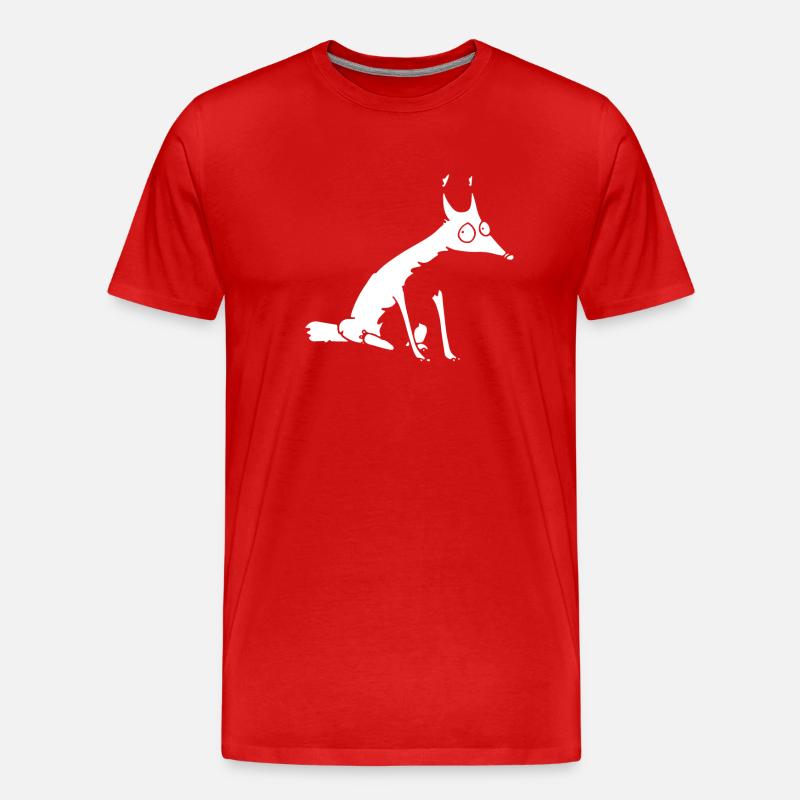 White fox no 1 - Männer Premium Bio T-Shirt - Rot