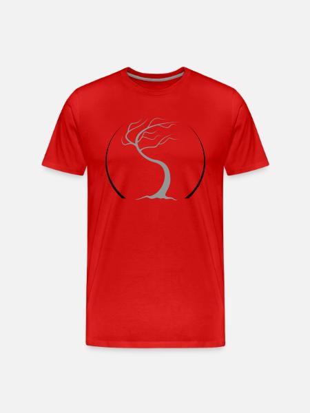 tao zen tree - Men's Premium Organic T-Shirt - red