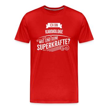 Kardiologe - Männer Premium Bio T-Shirt - Rot - Vorne - Damien (186cm)