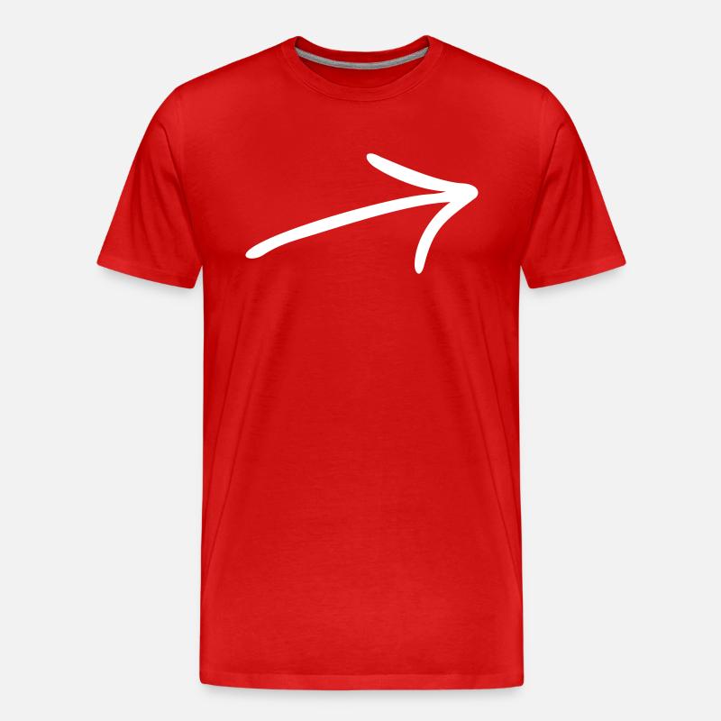 Pfeil - Männer Premium Bio T-Shirt - Rot