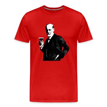 Sigmund Freud - Männer Premium Bio T-Shirt - Rot - Vorne - Damien (186cm)