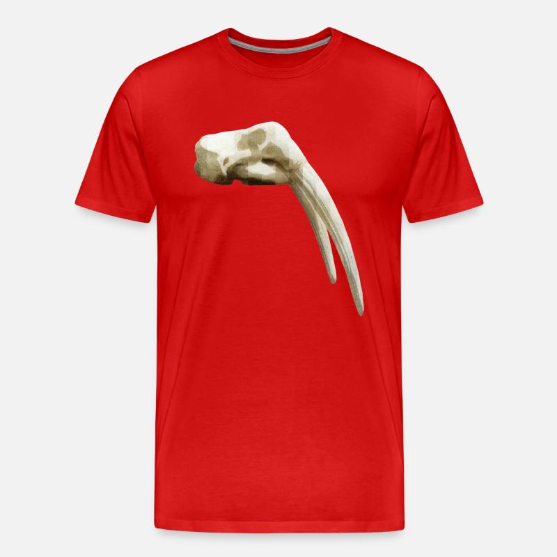 Schädel eines Walross - Männer Premium Bio T-Shirt - Rot
