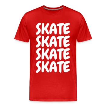 Skate - Männer Premium Bio T-Shirt - Rot - Vorne - Damien (186cm)