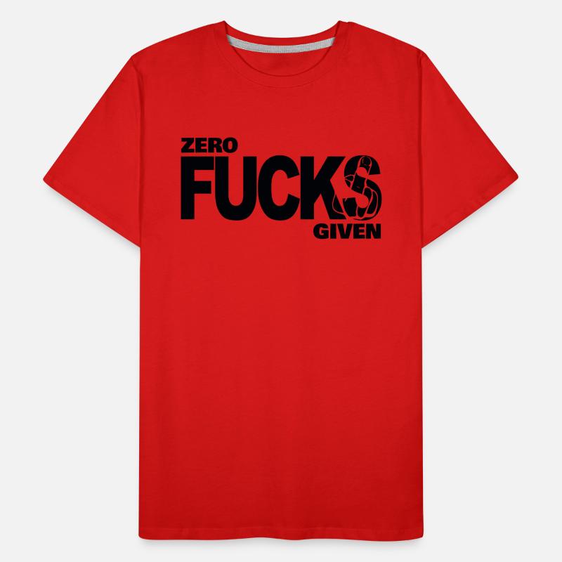Zero fucks given Männer Premium Bio T-Shirt