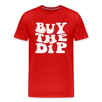 Achetez la trempette! Blanc rétro - T-shirt bio Premium Homme - rouge - Devant - Damien (186cm)