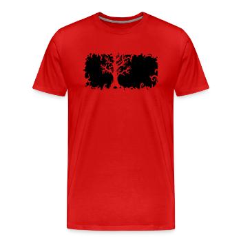 Nature - T-shirt bio Premium Homme - rouge - Devant - Damien (186cm)