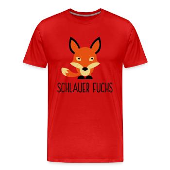 Je suis un renard - T-shirt bio Premium Homme - rouge - Devant - Damien (186cm)