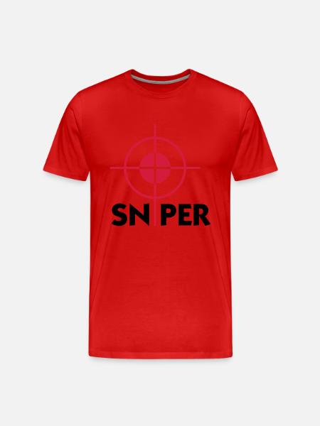 I am a sniper - Men's Premium Organic T-Shirt - red