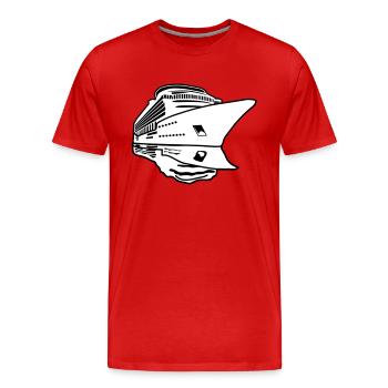 schiff urlaub reisen schifffahrt Kreuzfahrt - Männer Premium Bio T-Shirt - Rot - Vorne - Damien (186cm)