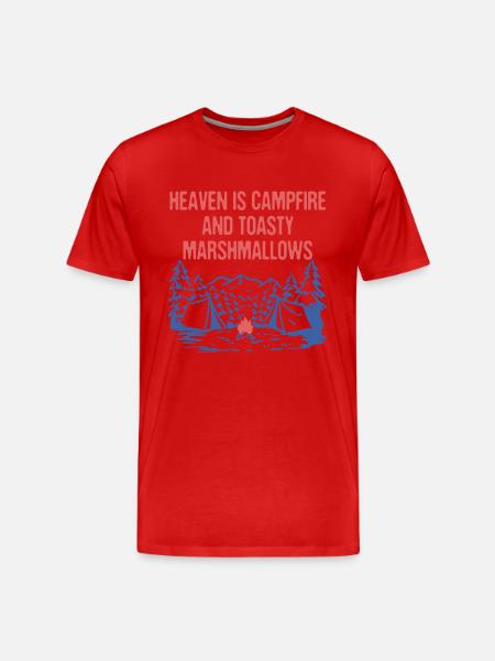 Campfire & Marshmallows Camping Foodie Camper - Men's Premium Organic T-Shirt - red