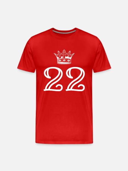 22 Number crown - Men's Premium Organic T-Shirt - red