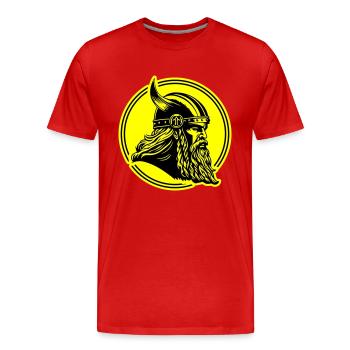 Viking Head Warrior Viking - T-shirt bio Premium Homme - rouge - Devant - Damien (186cm)