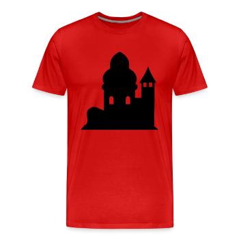 Schloß - Männer Premium Bio T-Shirt - Rot - Vorne - Damien (186cm)
