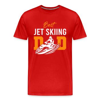 Jet Ski Jet Skiing Water Sports Vintage Sprüche - Männer Premium Bio T-Shirt - Rot - Vorne - Damien (186cm)