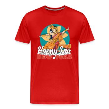 Laos Laote Lao Lao Cadeau du Nouvel An I - T-shirt bio Premium Homme - rouge - Devant - Damien (186cm)