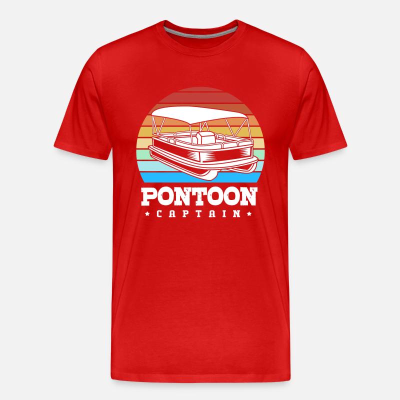 Pontonboot Boot Boote - Männer Premium Bio T-Shirt - Rot