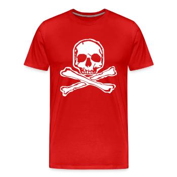 Crâne Os Os de crâne tatouage style - T-shirt bio Premium Homme - rouge - Devant - Damien (186cm)