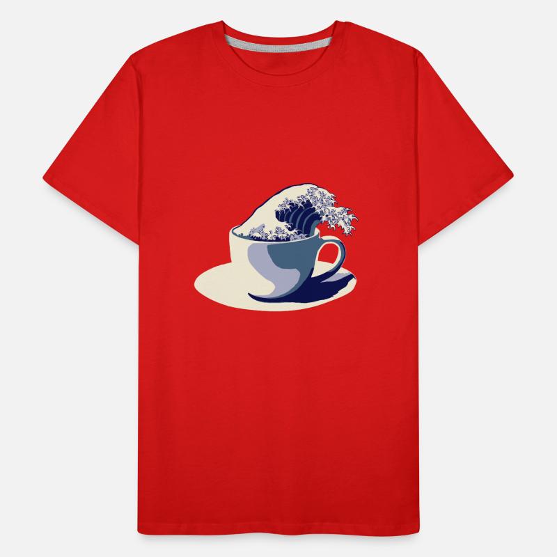 Onde de café T-shirt bio Premium Homme