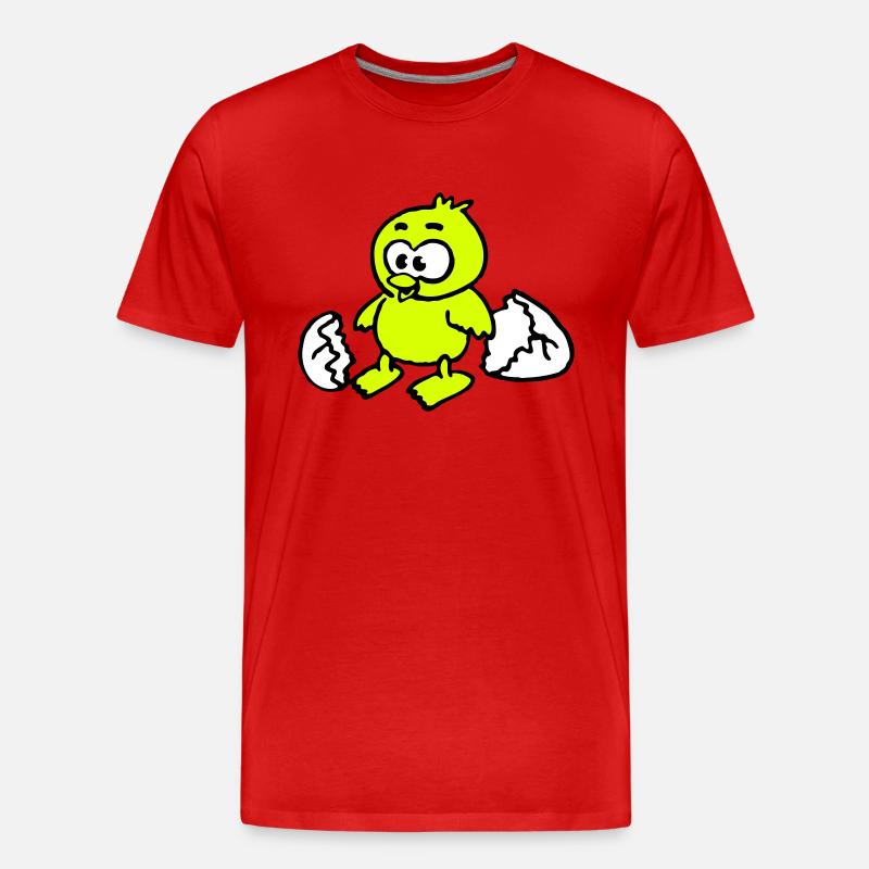 kuken_a_3c - Männer Premium Bio T-Shirt - Rot