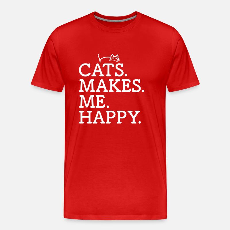 Chat chat chats titulaire chaton cadeau - T-shirt bio Premium Homme - rouge