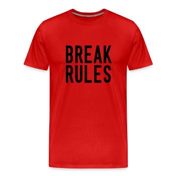 break rules black - Männer Premium Bio T-Shirt - Rot - Vorne - Damien (186cm)