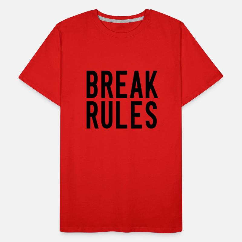 break rules black Männer Premium Bio T-Shirt