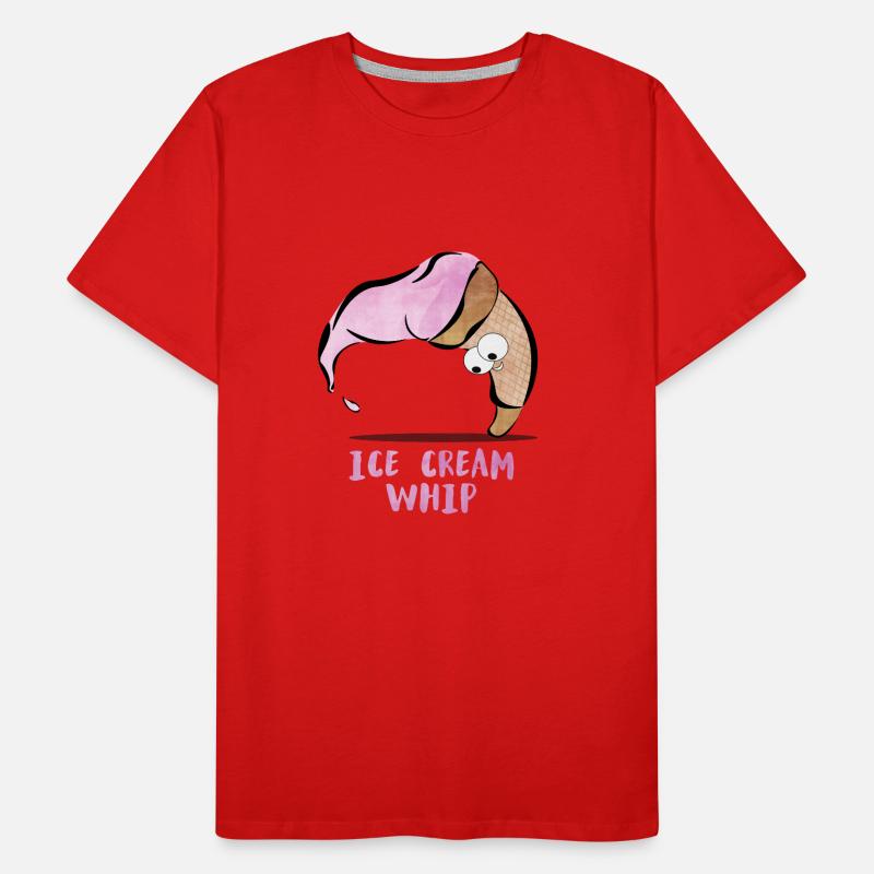 Fouet à la crème glacée T-shirt bio Premium Homme