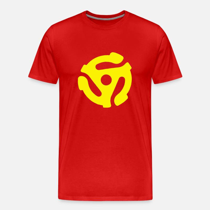 45 RPM spider - Männer Premium Bio T-Shirt - Rot