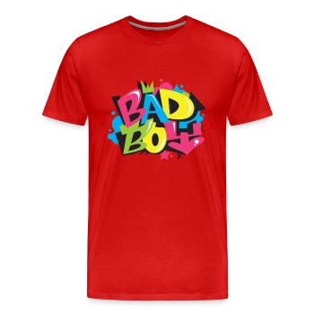 bad_boy - T-shirt bio Premium Homme - rouge - Devant - Damien (186cm)