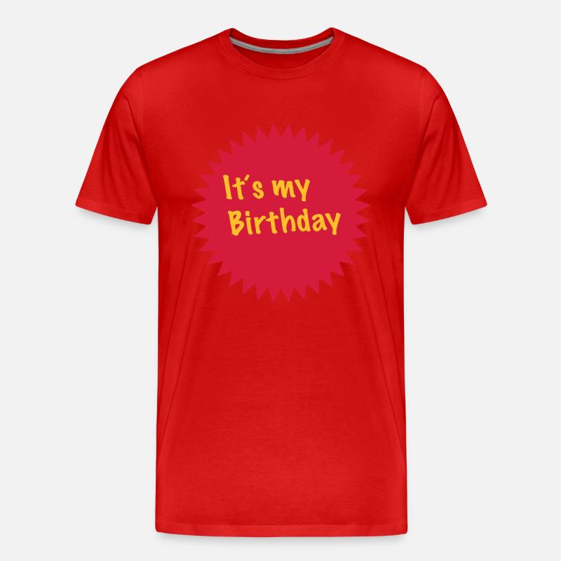 C'est mon anniversaire 2c - T-shirt bio Premium Homme - rouge