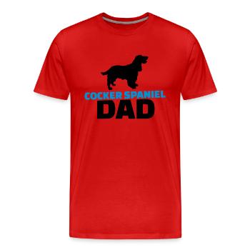 Cocker Spaniel - Männer Premium Bio T-Shirt - Rot - Vorne - Damien (186cm)