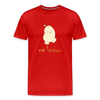 MR BEAN 38 F - Men's Premium Organic T-Shirt - red - Front - Damien (186cm)