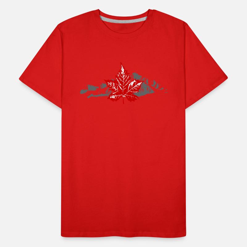 Canada - Maple Leaf & Mountain Männer Premium Bio T-Shirt