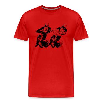 Speedway Racing - Men's Premium Organic T-Shirt - red - Front - Damien (186cm)