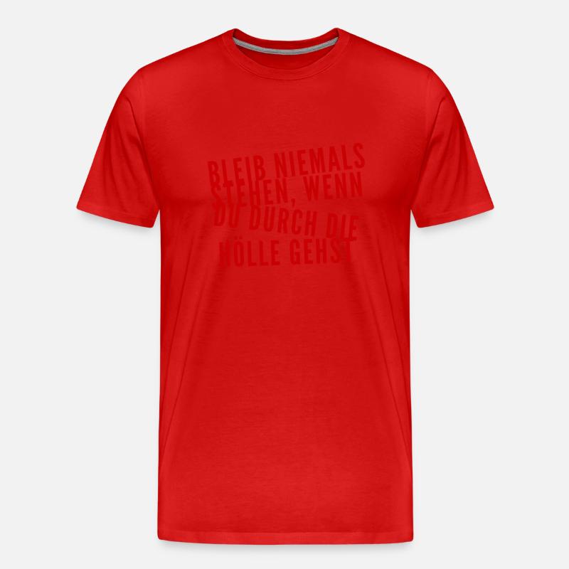 kämpf dich durch - Männer Premium Bio T-Shirt - Rot