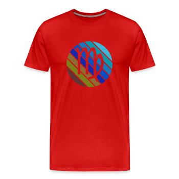 Signe du zodiaque Vierge Horoscope Astrologie - T-shirt bio Premium Homme - rouge - Devant - Damien (186cm)