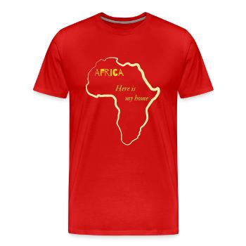 Afrika Das ist mein Zuhause - Männer Premium Bio T-Shirt - Rot - Vorne - Damien (186cm)