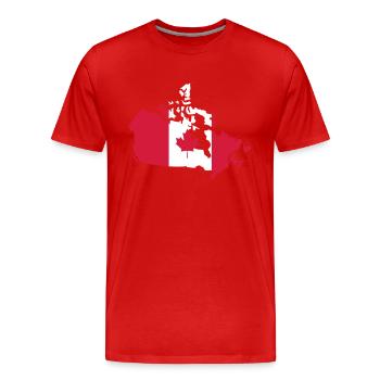 Kanada - Männer Premium Bio T-Shirt - Rot - Vorne - Damien (186cm)