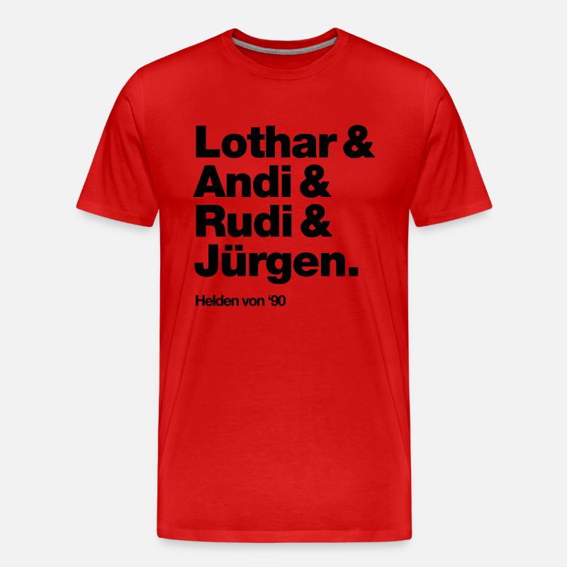 Helden von 1990 - Männer Premium Bio T-Shirt - Rot