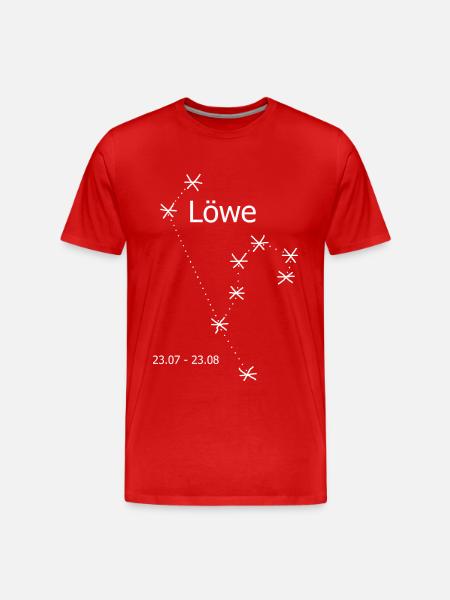 Sternbild Löwe - Männer Premium Bio T-Shirt - Rot