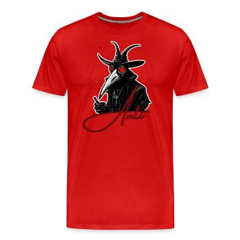 Peste anti-humaine - T-shirt bio Premium Homme - rouge - Devant - Damien (186cm)
