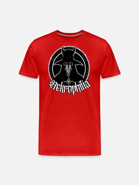 Plague Love Raven Mask - Men's Premium Organic T-Shirt - red