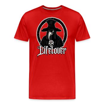Dr med Lifelover Médecin de la peste - T-shirt bio Premium Homme - rouge - Devant - Damien (186cm)