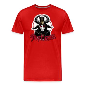 Prêtre de la peste occulte - T-shirt bio Premium Homme - rouge - Devant - Damien (186cm)