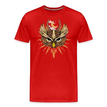 Nachteule Hexerei Traumfänger - Männer Premium Bio T-Shirt - Rot - Vorne - Damien (186cm)