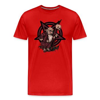 Satans kleiner Wichtel - Männer Premium Bio T-Shirt - Rot - Vorne - Damien (186cm)